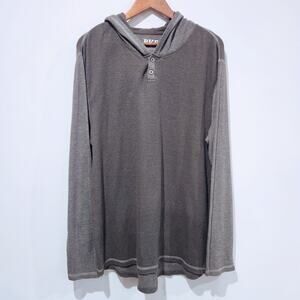 BKE Mens Gray Thermal Hooded Shirt Size XL Streetwear Casual Skater Loungewear
